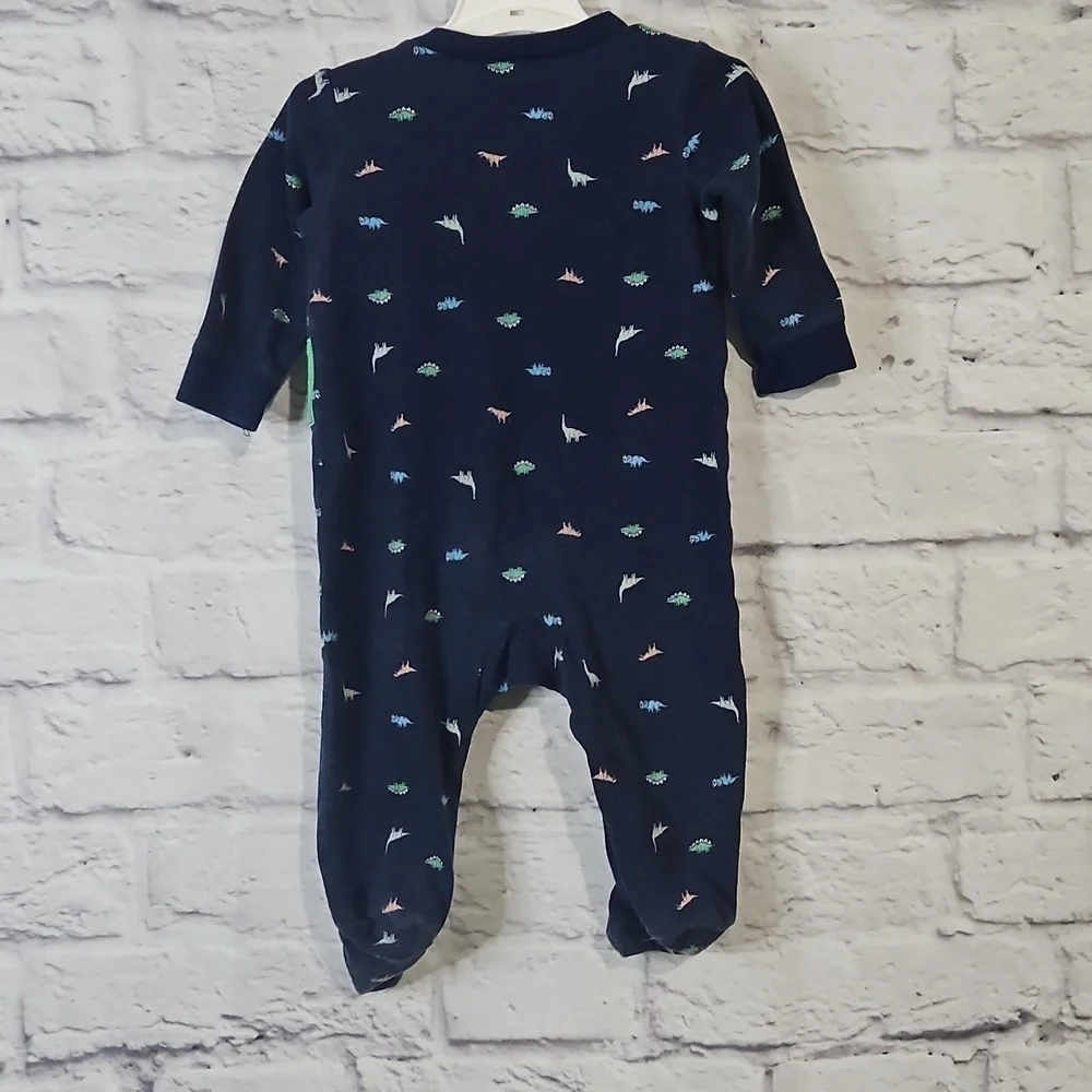 Carter's Blue Dinosaur Print Footie Pajamas